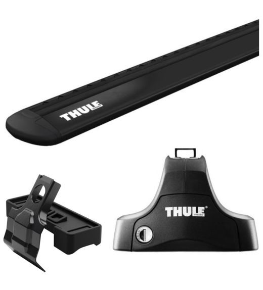 Kompletny bagażnik bazowy THULE Evo Clamp z belkami aluminiowymi Wingbar Evo kolor czarny (754, 711X20, 1XXX)