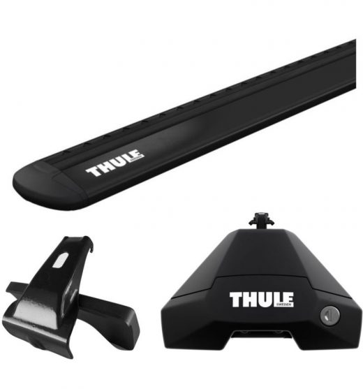 Kompletny bagażnik bazowy THULE Evo Clamp z belkami aluminiowymi Wingbar Evo kolor czarny (7105, 711X20, 5XXX)