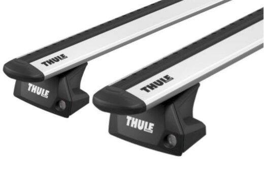 Kompletny bagażnik bazowy THULE Evo Flush Rail z belkami aluminiowymi WingBar Evo kolor srebrny (7106+711X00+6XXX) reling zintegrowany