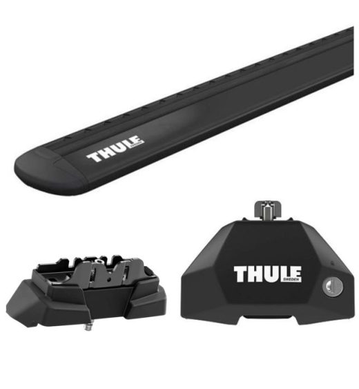 Kompletny bagażnik bazowy THULE z belkami aluminiowymi WingBar Evo kolor czarny (7107+711X20+7XXX)