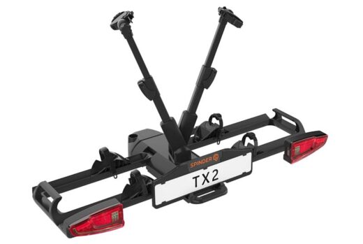Bagażnik platforma na 2 rowery Spinder TX2 LED czarny | składany