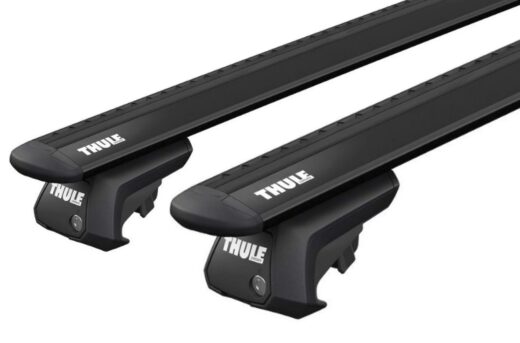 Kompletny bagażnik bazowy THULE z belkami aluminiowymi WingBar Evo kolor czarny (710410, 711220) na relingi