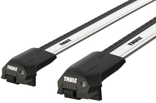 Kompletny bagażnik bazowy THULE Edge z belkami aluminiowymi WingBar Edge kolor srebrny (720400+721100) na relingi